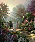 Thomas Kinkade Famous Paintings - Garden of Grace